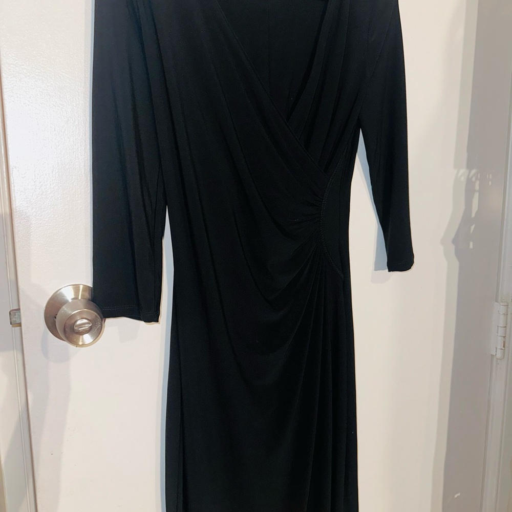 White House Black Market Black Long Sleeve Dress
